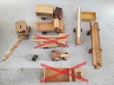 DDR-Holzspielzeug, Konvolut FWF Fröbel, Bagger, Traktor, Kipper usw. TOP