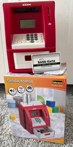 Geldautomat spardose mit - geldautomat,
