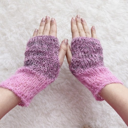 Handgestrickte fingerlose - handgestrickte,