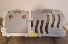 Baby Vivo Laufgitter Laufstall aus Kunststoff Weiß/Grau 20-teilig