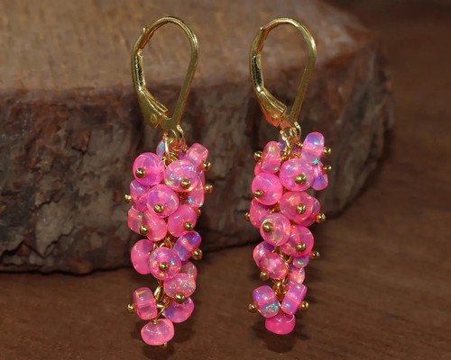 Rosa opal perlen - opal, cluster
