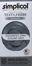 Simplicol Textilfarbe intensiv all in 1 -Flüssige Rezeptur "Elegantes Grau Neu! 