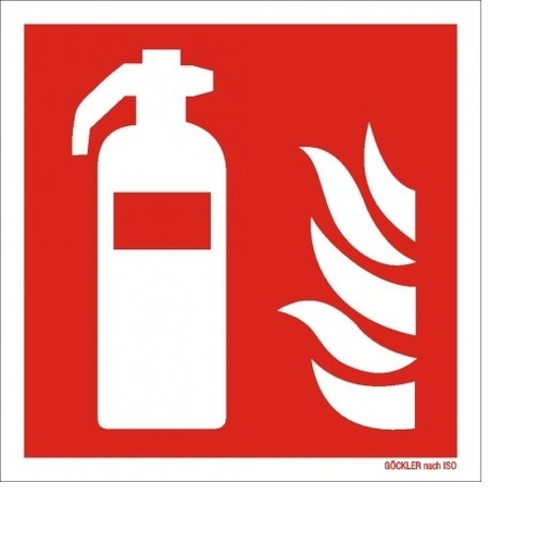 Feuerlöscher symbol schild - feuerlöscher,