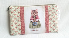 Kosmetiktasche, Katze, Handarbeit
