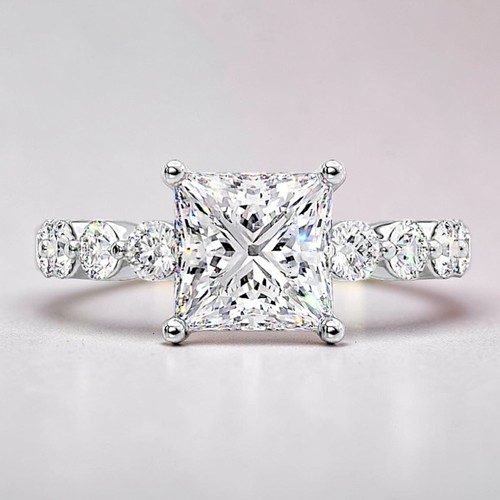 Karat weißgold diamant - 14,