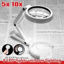 5X 10X Lupe mit 8-LED Licht