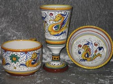 3 Teile Deruta Majolika