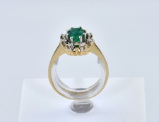Ring smaragd diamant 585 - diamant, 585/000