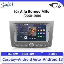 Android 13 Autoradio Für Alfa Romeo Mito 2008-2019 Carplay GPS SWC WIFI DAB+ 64G
