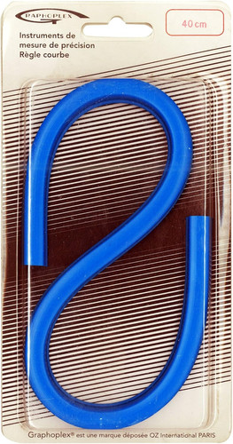 Kurvenlineal flexibel blau - kurvenlineal,,