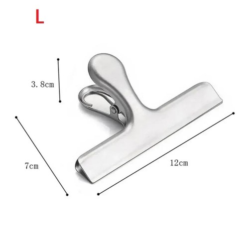 3pcs bag clips stainless - clips, steel