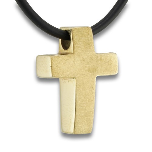 Mattes kreuz gold anhänger - mattes,