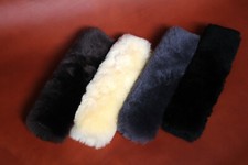 Echt Lammfell Nasenschoner, 4 Farben, Genickschoner, Riemenschoner, flauschig