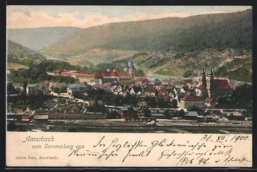 Ansichtskarte amorbach - ansichtskarte,