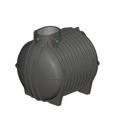 Zisterne 7500l Regenwasser Erdtank RONDO - 4x DN100 Anschlüsse, lebensmittelecht