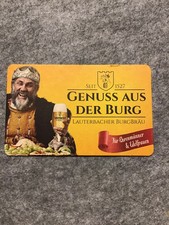Alter Bierdeckel Beermat coaster Bierfilz Filz Brauerei Lauterbacher
