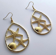 Seestern Muschel Ohrringe Gold