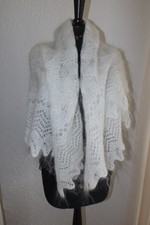 Gestrickter Ziegenflaum Schal