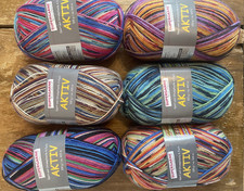 6 x 100gr. Sockenwolle