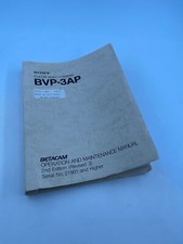 SONY Color Video Camera BVP-3AP Operation and Maintenance Manuel 2nd Rev3