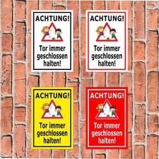 Schild - Achtung! Tor immer