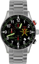 Astroavia  military Chronograph Edelstahl massiv Quarz Armbanduhr