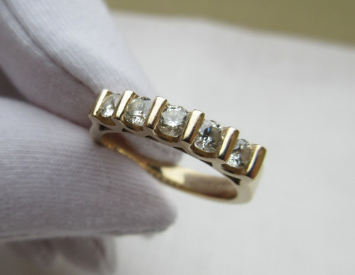 Brillantring mit 5 - brillantring, gr.