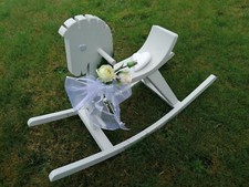 Schaukelpferd GEUTHER Holz Pferd Shabbychic Vintage Landhaus Taufe DEKO  Kinder