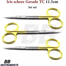 3x IRISSCHERE 11,5 cm Gerade