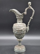 Karaffe Krug Renaissance Zinn mit Engel und Putte