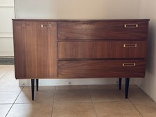 Mid Century 60s Schuhschrank Sideboard Teak Danish Design Schrank