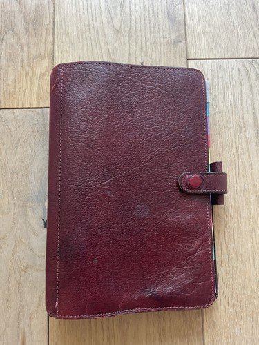 Vintage leder filofax 4clf - leder, 7/8