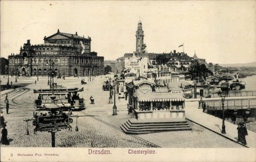 Dresden theaterplatz - ak, dresden,