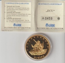 Ecu europa 1992 mit zertifikat - ecu,
