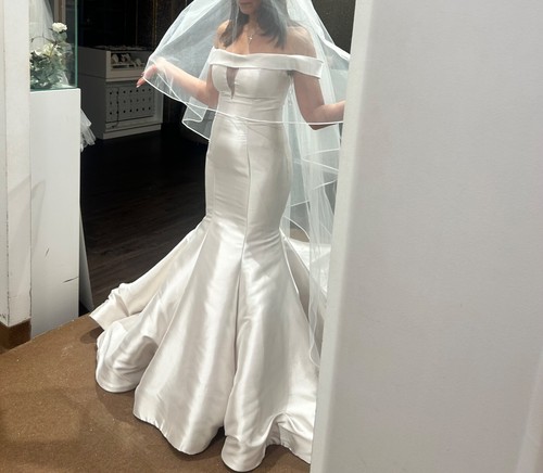 Satin brautkleid - satin,