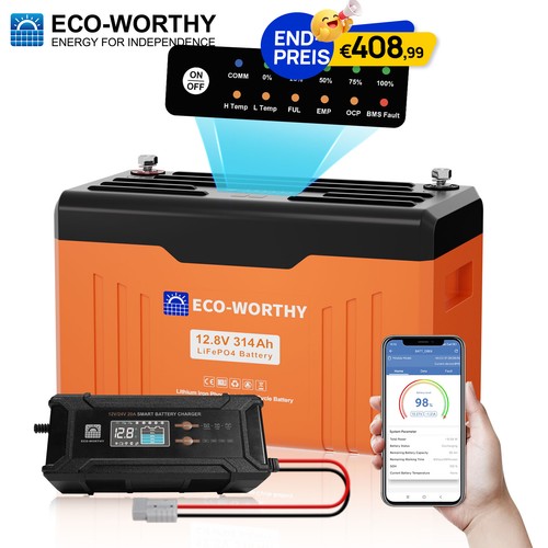 Eco worthy 12v 314ah - 314ah, lifepo4