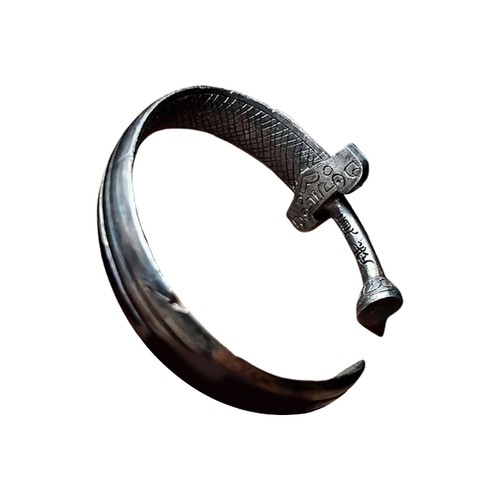 Adjustable retro copper bangle - retro,