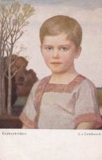 Künstler Postkarte -  Ludwig von Zumbusch "Knabenbildnis" (63)