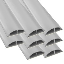 Kabelkanal 8x 1m Fussboden 50 x 12 mm Kabelbrücke selbstklebend TV Boden grau