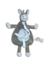 WIE NEU * Ergee Kik ESEL Pferd grau blau Schnuffeltuch Schmusetuch Kuscheltuch