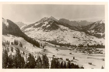 AK Postkarte Kleinwalsertal Riezlern 1100m mit Schwarzwassertal | Fotokarte