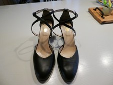 Damenschuhe, Pumps, Riemchen, offen, Ghigo Calzature , Gr 46, schwarz, getragen.