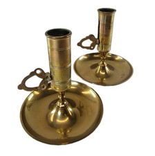 2x Kerzenständer Messing alt