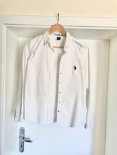 U.S. POLO ASSN Hemd Bluse Basic weiß Gr. M Langarm Damen Baumwolle