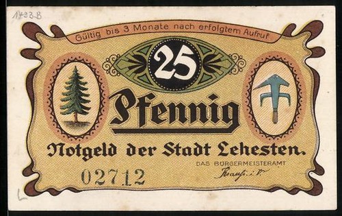 Notgeld lehesten pfennig - lehesten,,