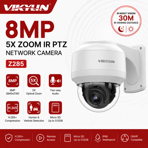 Vikylin 8mp zoom ptz - 4k, poe