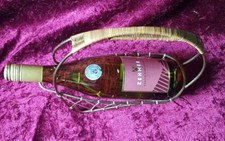 vintage retro Weinflaschenhalter Korb Weinkorb Weinständer Midcentury Rockabilly