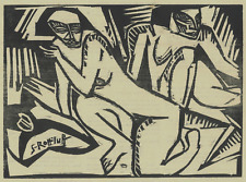 Karl Schmidt-Rottluff - Akte - Holzschnitt 1913