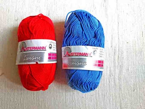 Wolle limone austermann blau - limone,