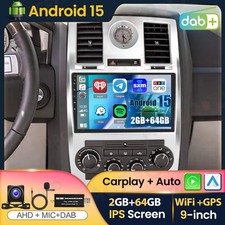 2+64GB Android 15 Autoradio CarPlay WiFi GPS DAB+ für Chrysler 300 300C 2005-10
